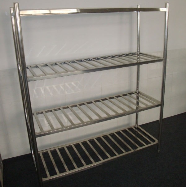 Stainless Steel 4-Layer Round Tube Shelves Kitchen Storage Rack 1200*500mm 1500*500mm