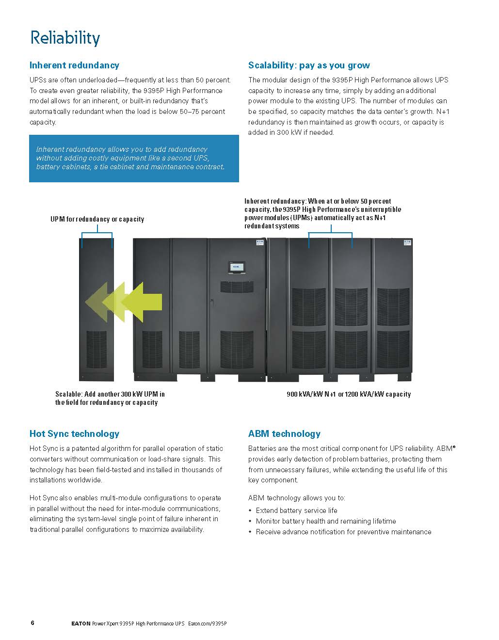 Eaton Power Xpert 9395 200KVA 250KVA 300KVA 400KVA 500KVA 550KVA 600KVA 3 Phase Online UPS System