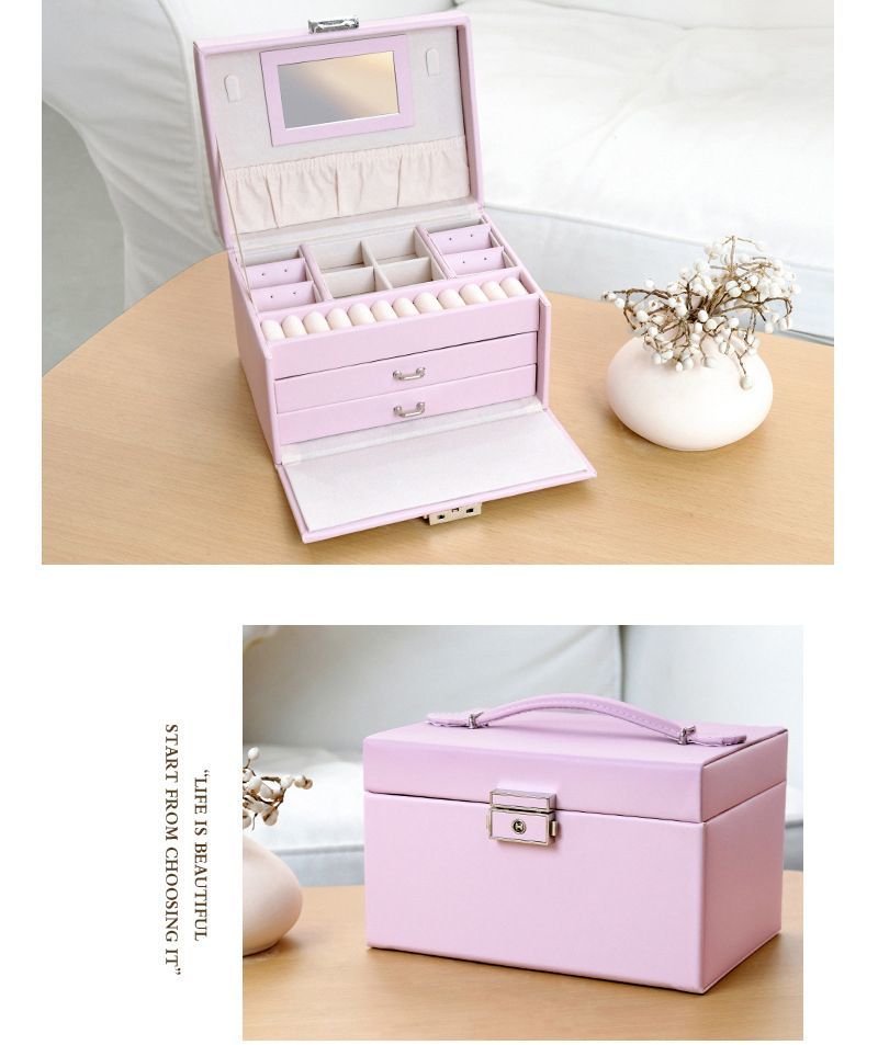 Luxury PU Leather Flannel Packaging Packing Storage Gift Box Case for Ring Earring Pendant Necklace Bracelet Bracelet Watch Cigar Perfume Jewelry Jewellery Set