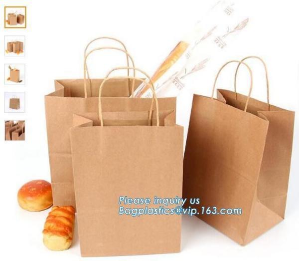Wholesale paper shopping gift printed wrapping string custom eco-friendly kraft paper bag,Printed Customised Craft Kraft