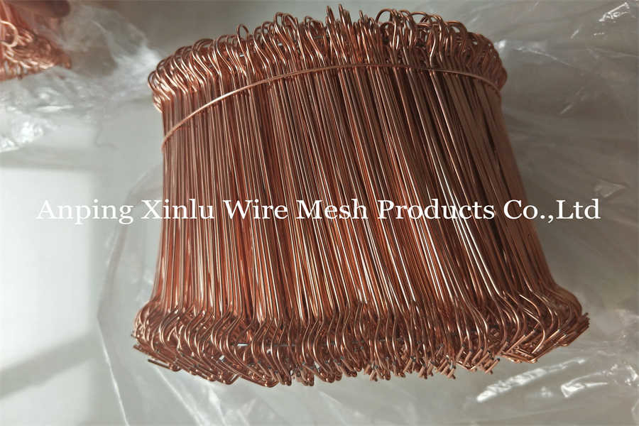 3 - 12 Inch Metal Copper Twin Wire double loop Bar Tie 350 - 550mpa Anti Rust Galvanized Rebar Tie Wire