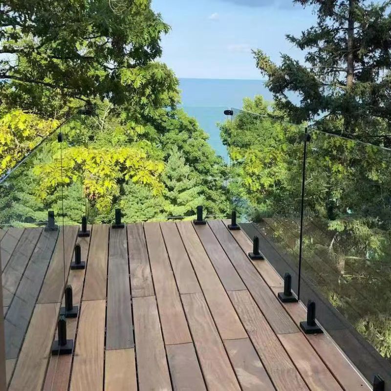 Building Glass Balcony Railing Tempered Glass Railing System