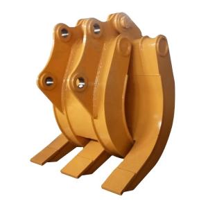 China Mechanical Attachments Manual Log Grapple Wood Stone Excavator Rotating Grapple on sale