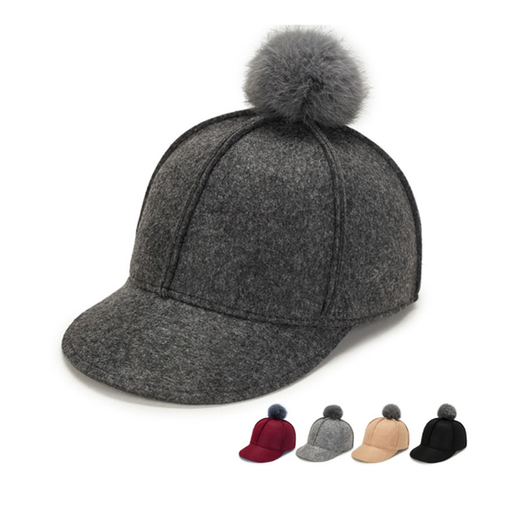 Deluxe Autumn Fur Baseball Cap , Wool Baseball Hat Character Style