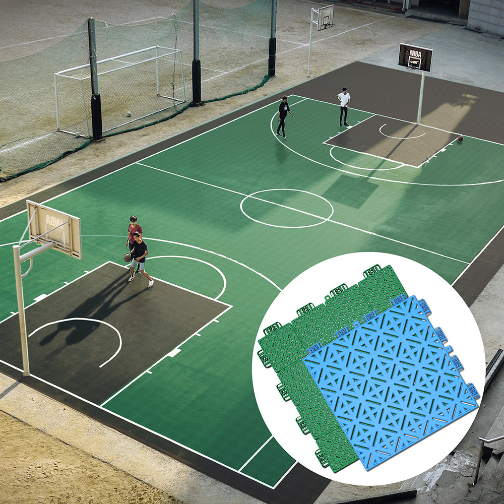 Intelligent Parquet Interlocking Sports Tiles PVC PP Portable Basketball Court