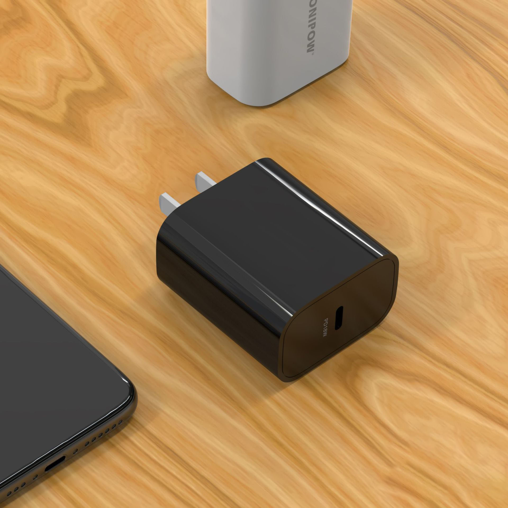 PD20W Cell Phone Charger Adapter Fireproof ABS Fast Charger Travel Adapter For Iphone 12