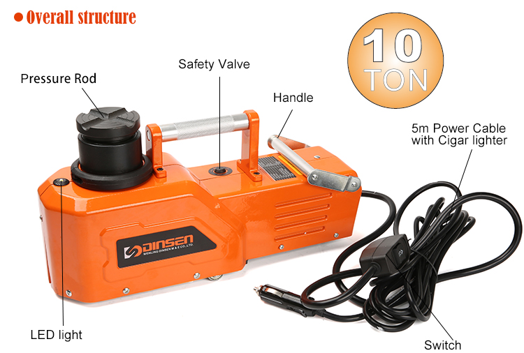 300W Jack Hydraulic 10 Ton With Aluminum Alloy Plate ISO9001 Approved