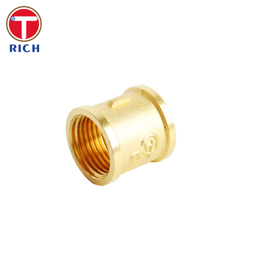 Threaded Pipe Coupling CNC Brass Parts Direct Internal Thread Straight Through Hardware