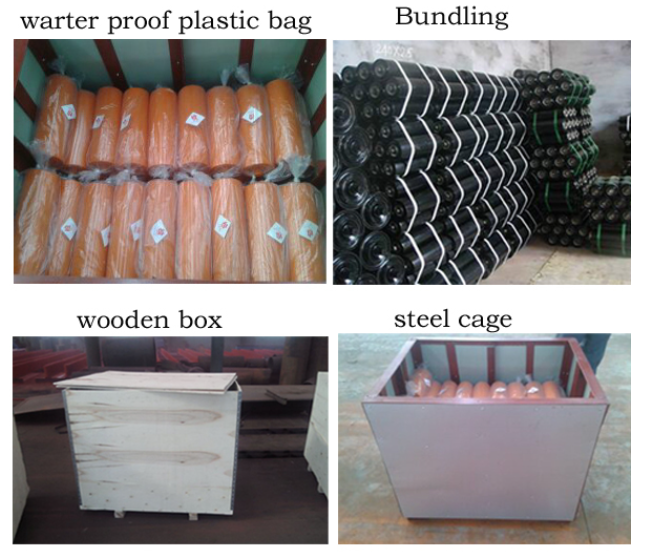 Steel Flat Return Carrier Impact Iso Belt Conveyor Roller Naked Painting