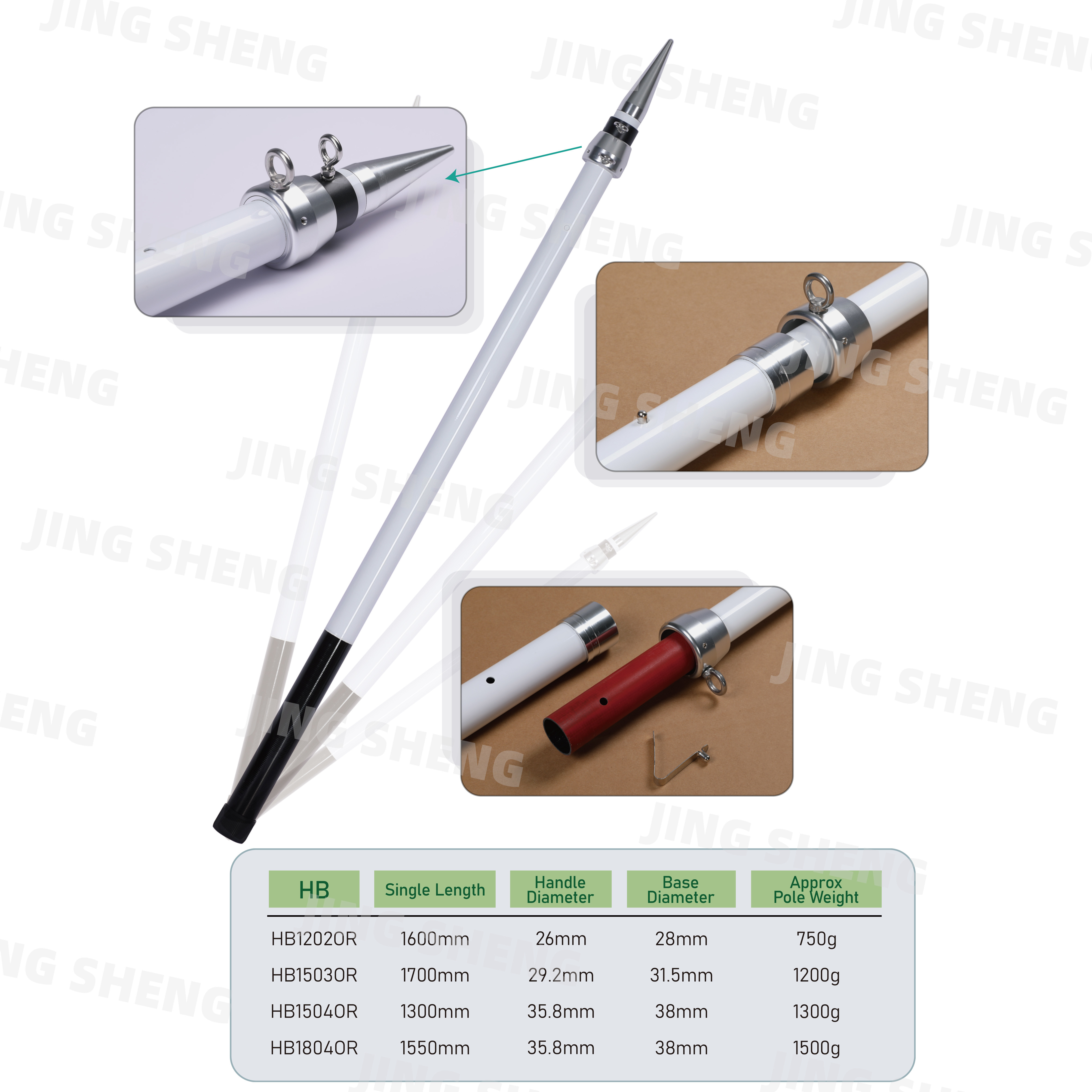 24FT Carbon Fiber Outrigger for Fishing Lightweight High Strength UV Corrosion Resistant