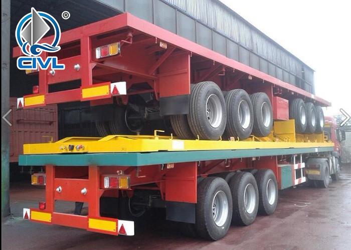 40 Feet Flatbed Semi Trailer With 3 Axles, Semi Trailer Truck from China