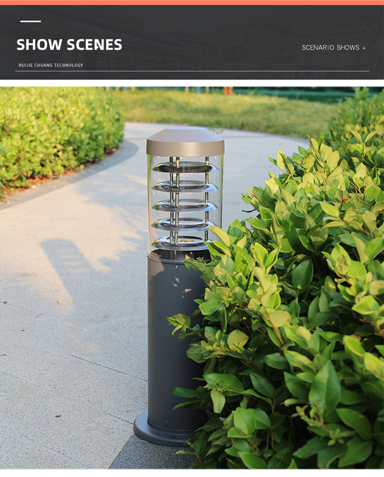 Backyard LED Lawn Lights E27 220V 145x600MM Hotel Villa Landscape