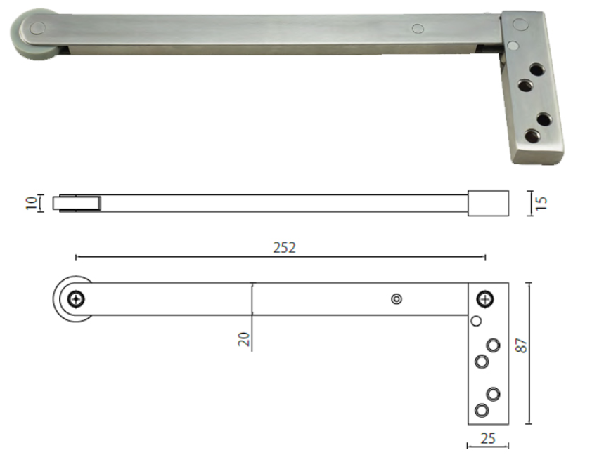 Stainless Steel Flush Bolt Door Accessories for Fire Door Easy Installation Different Length Option