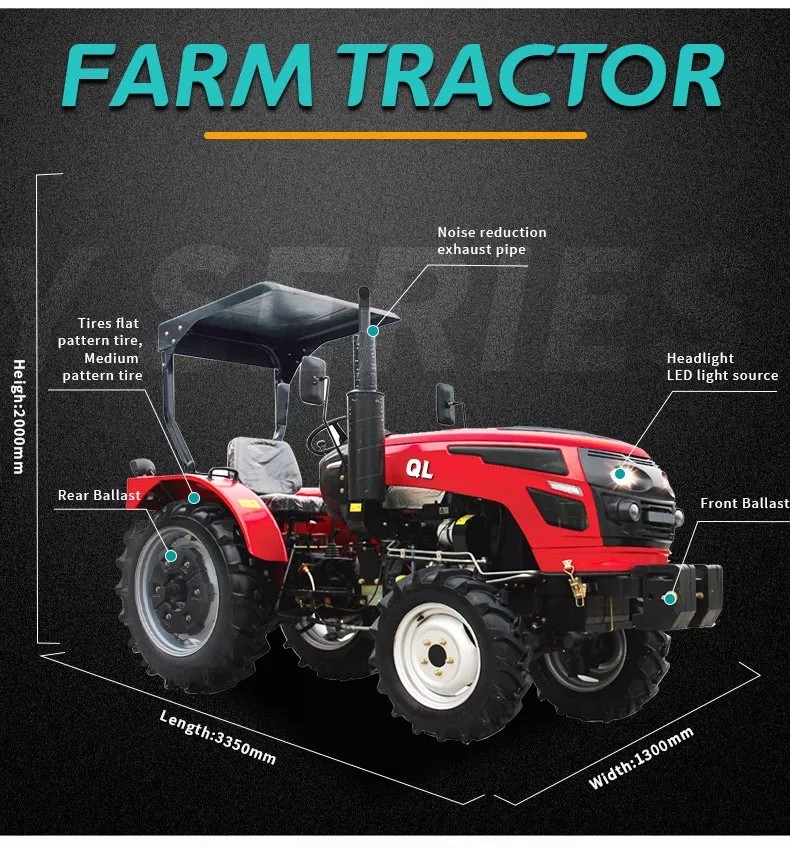 Multifunction Agricolas Agricultural Farm Tractor Small 25 Hp Mini Tractor