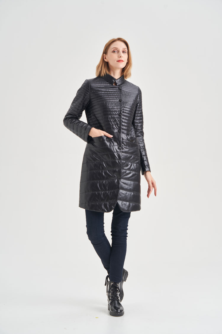 FODARLLOY Female Casual Warm Cropped Stand-collar Winter Coats For Ladies Women Cotton-padded Jacket