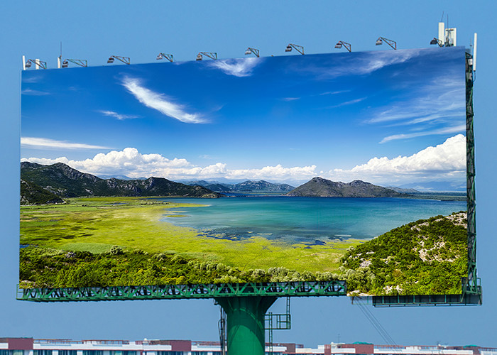 Hd Wall Mounted Type Outdoor LED Displays Back Maintenance High Brightness Billboards