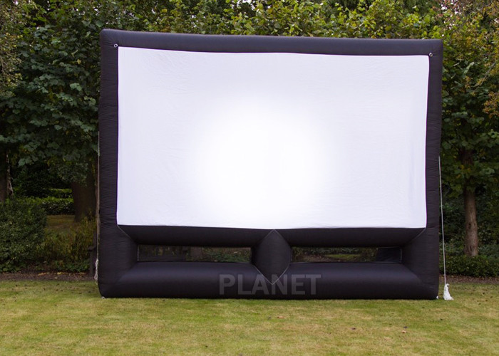Custom 6 Meter Inflatable Cinema Screen Flame Retardant For Parties / Weddings