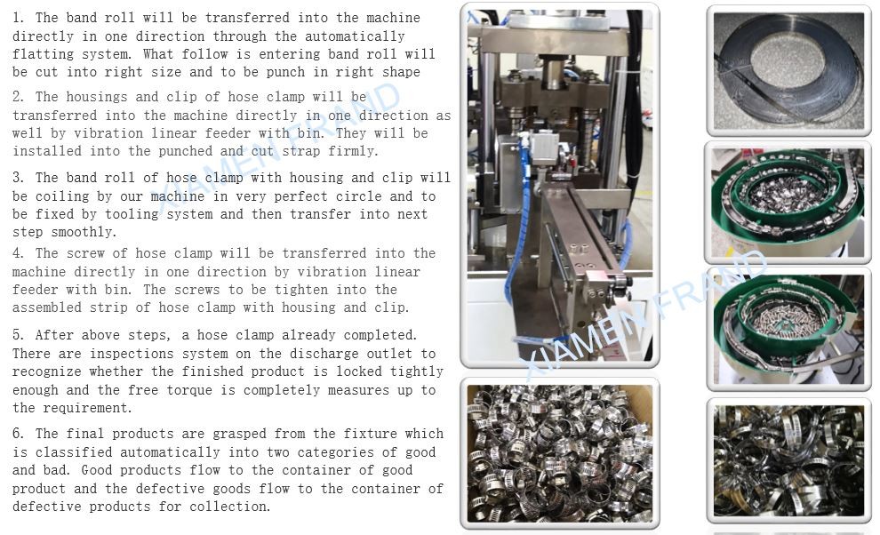 American type hose clamp machine