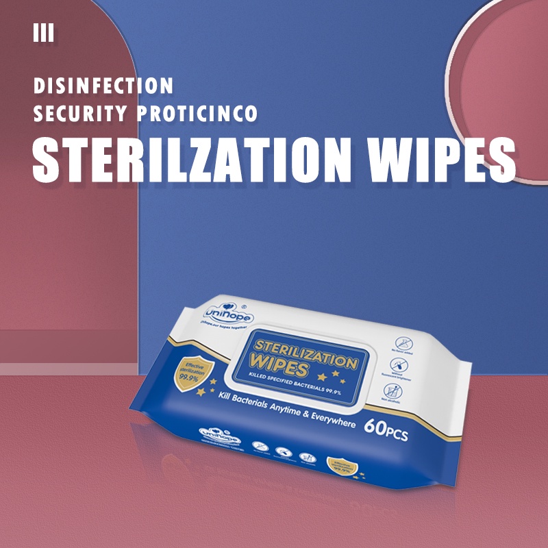 99.99% Sterilization Medical Wet Wipes Disinfectant Alcohol-Free for Baby Care 100PCS
