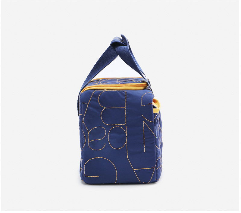 Zipper Fashion Eco Canvas Insulated Lunch Cooler Bags