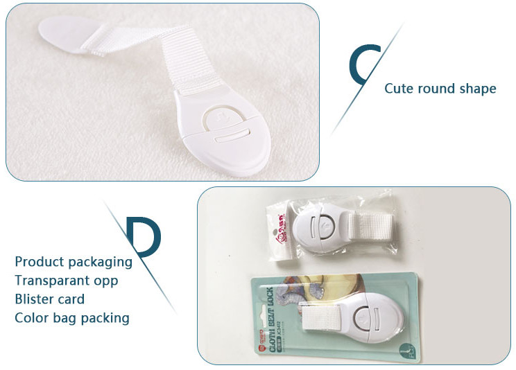 Multifunction Nylon Baby Safety Cabinet Locks , Safety Drawer Lock