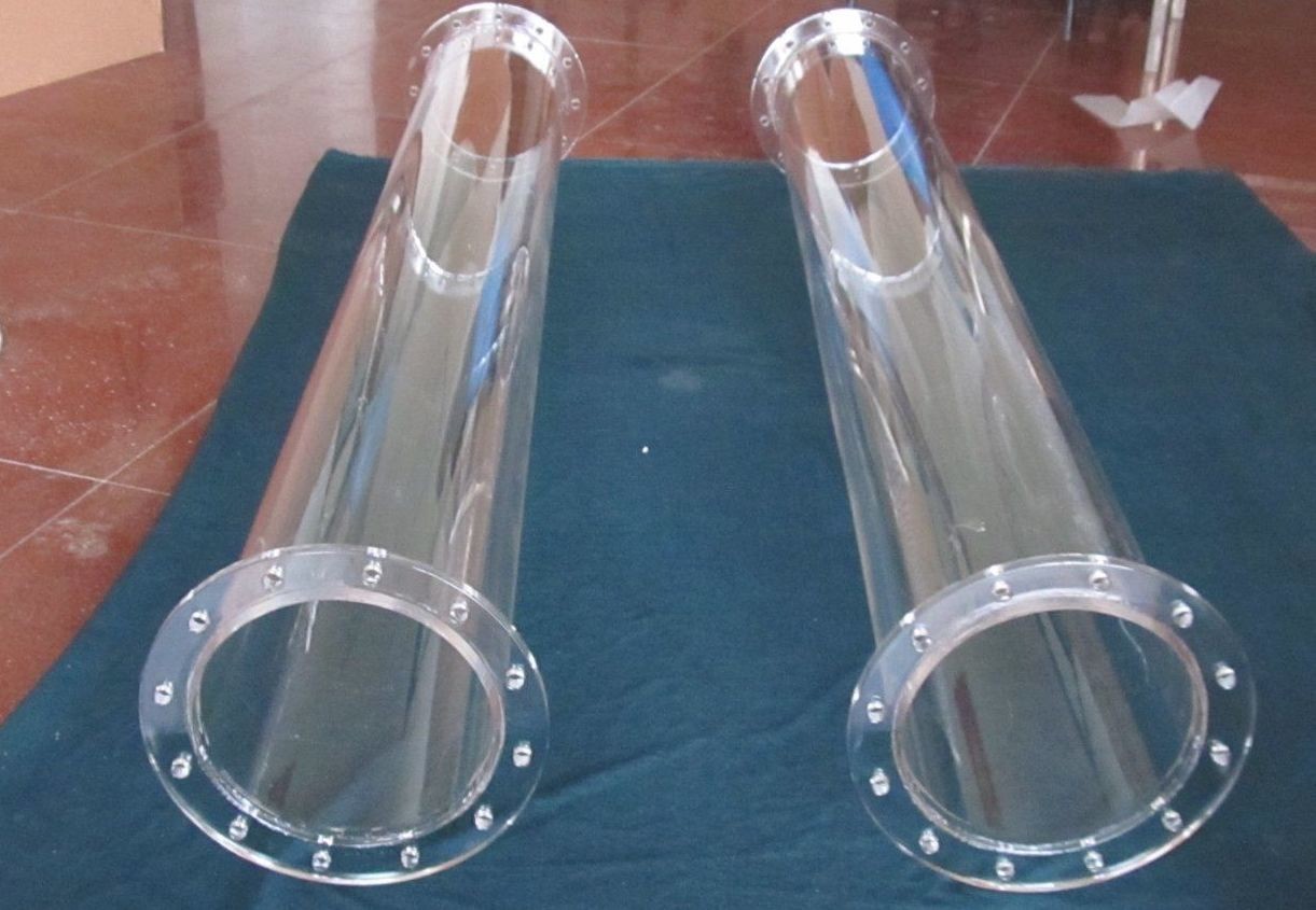 2.2 Desnity Fused Quartz Glass Tube With Flange Heat Resistant