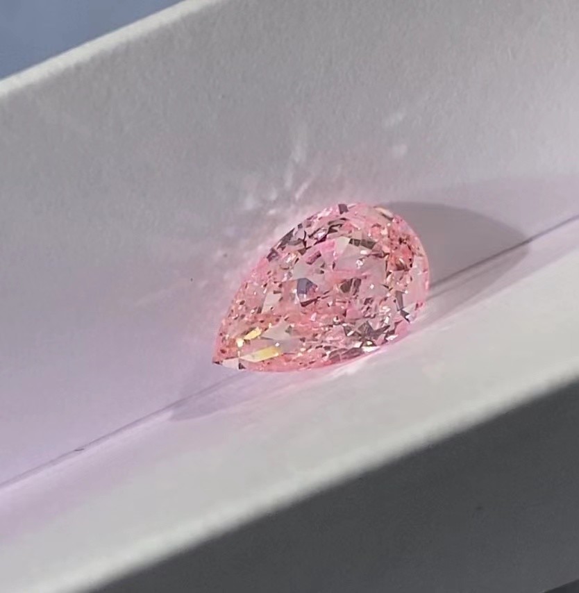 Fancy Pink CVD Laboratory Diamonds 1.92ct IGI Certified Pear Shape