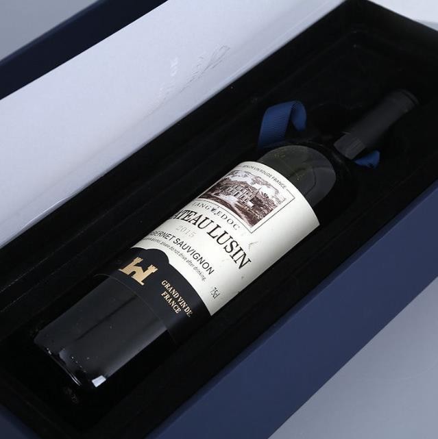 Champagne 1357g Cardboard Wine Box Packaging With Insert