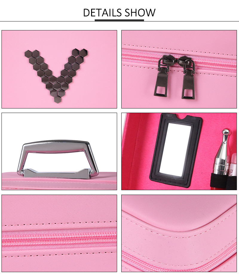 Korean Style Square PU H16Cm Cosmetics Storage Box