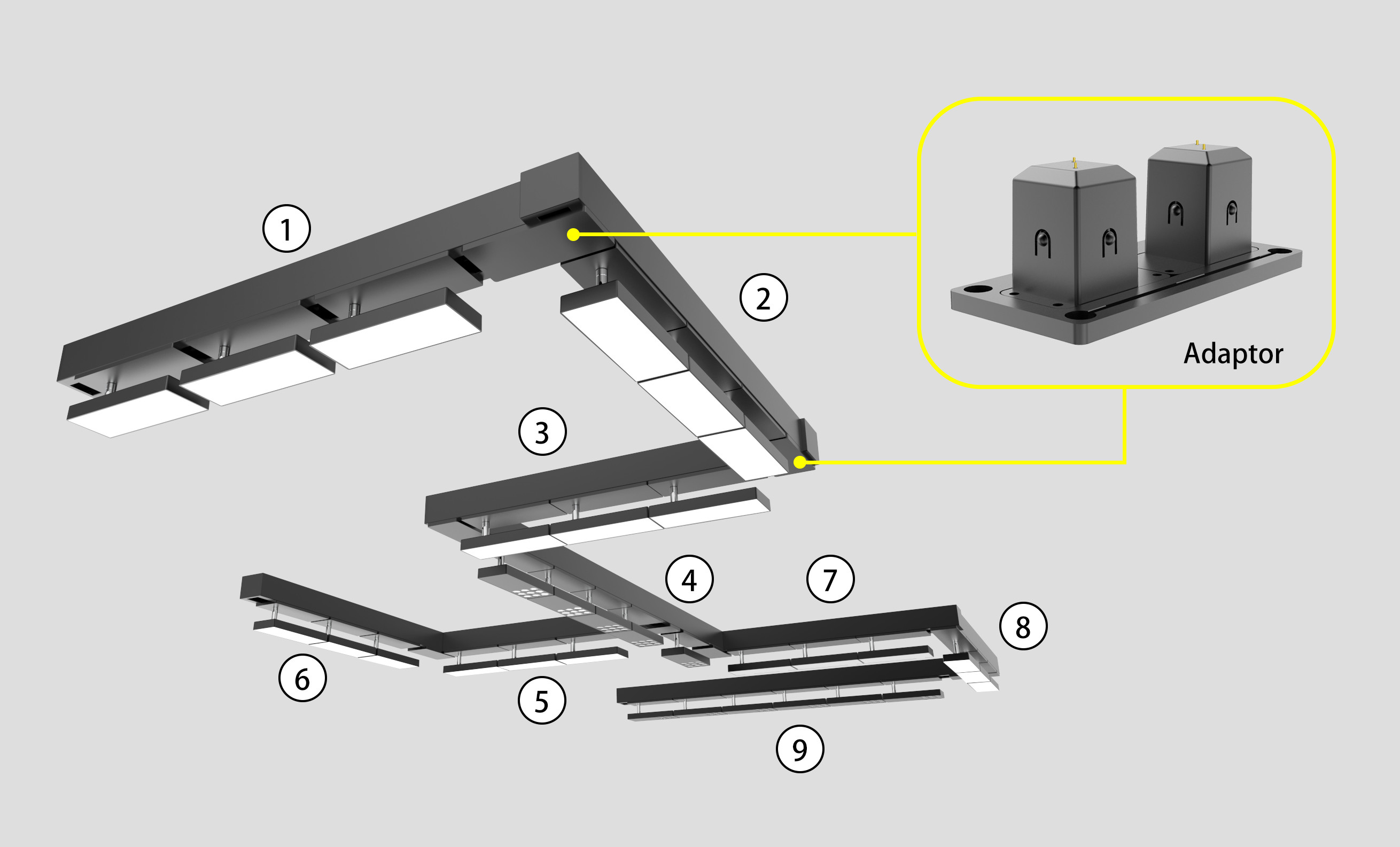 15W Dimmable Led Track Lighting , Ceiling Mount Track Lighting AC110-120V AC180 - 240V
