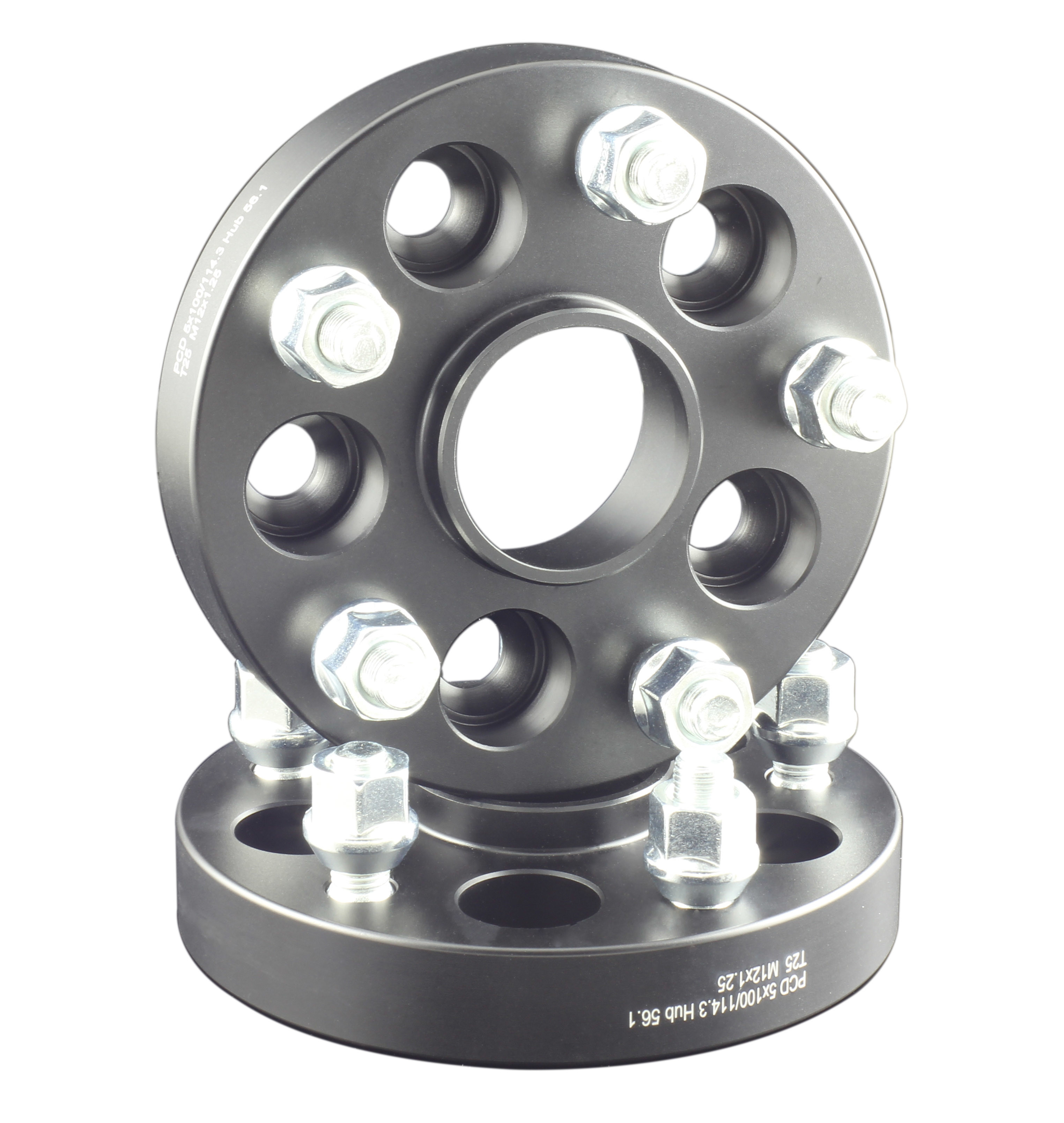 25mm Forged Aluminum Billet Hub Centric Wheel Spacer Adapter for SUBARU Bolt Pattern 5x100 to 5x114.3