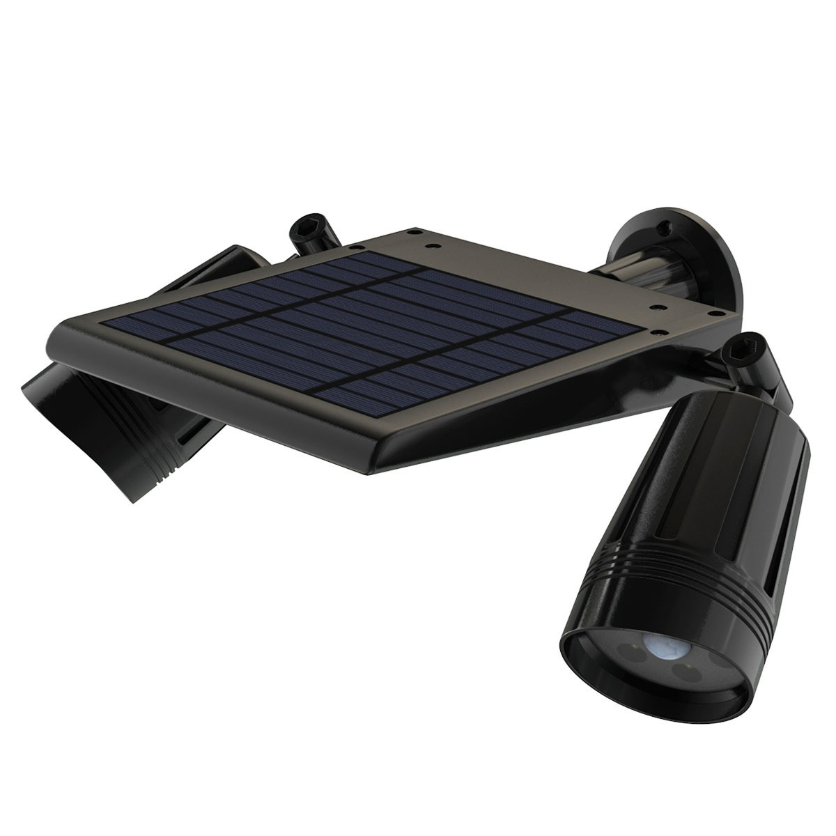 New solar light 360 degrees rotating double head spotlights Garden decoration 64LED wall lights garden lawn wall lights