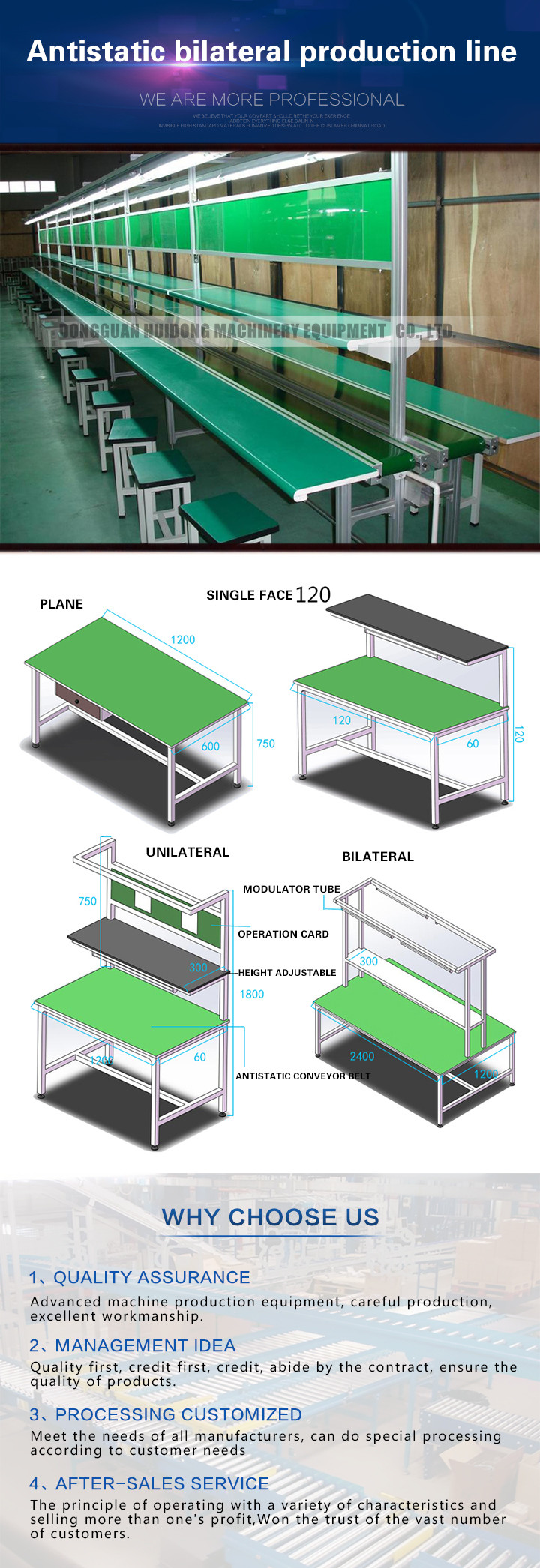 Assembly Line Automated Conveyor Systems , Assembly Line Conveyor 0.4kW - 22kW