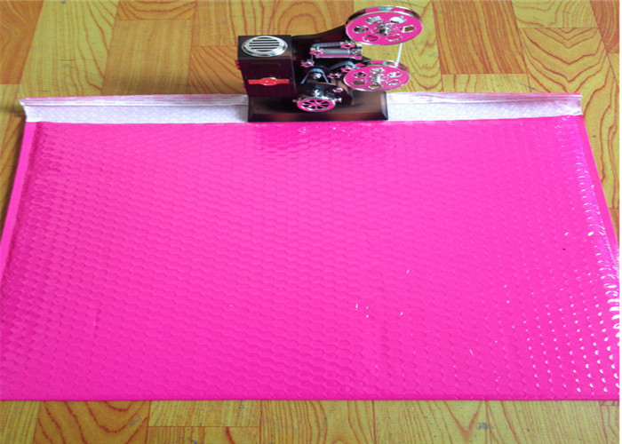 Antistatic Metallic Pink Bubble Mailers , Bubble Wrap Bags 135x210 #-AC