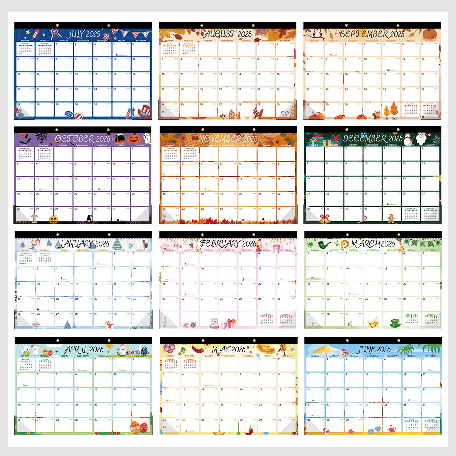 Customizable Custom Wall Calendar Quantity 1 Calendar Retangle Shape