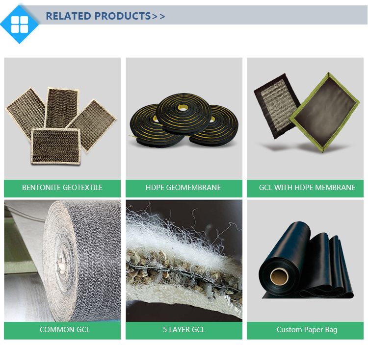 Hotel HDPE Coated Prefabricated Bentonite Geotextile GCLs Composite Waterproof Blanket
