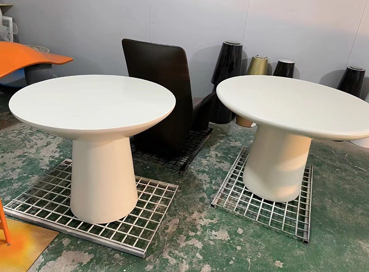 Art Elephant Legs Hotel Coffee Table Fiberglass Simple Round Dining Table Chairs Set