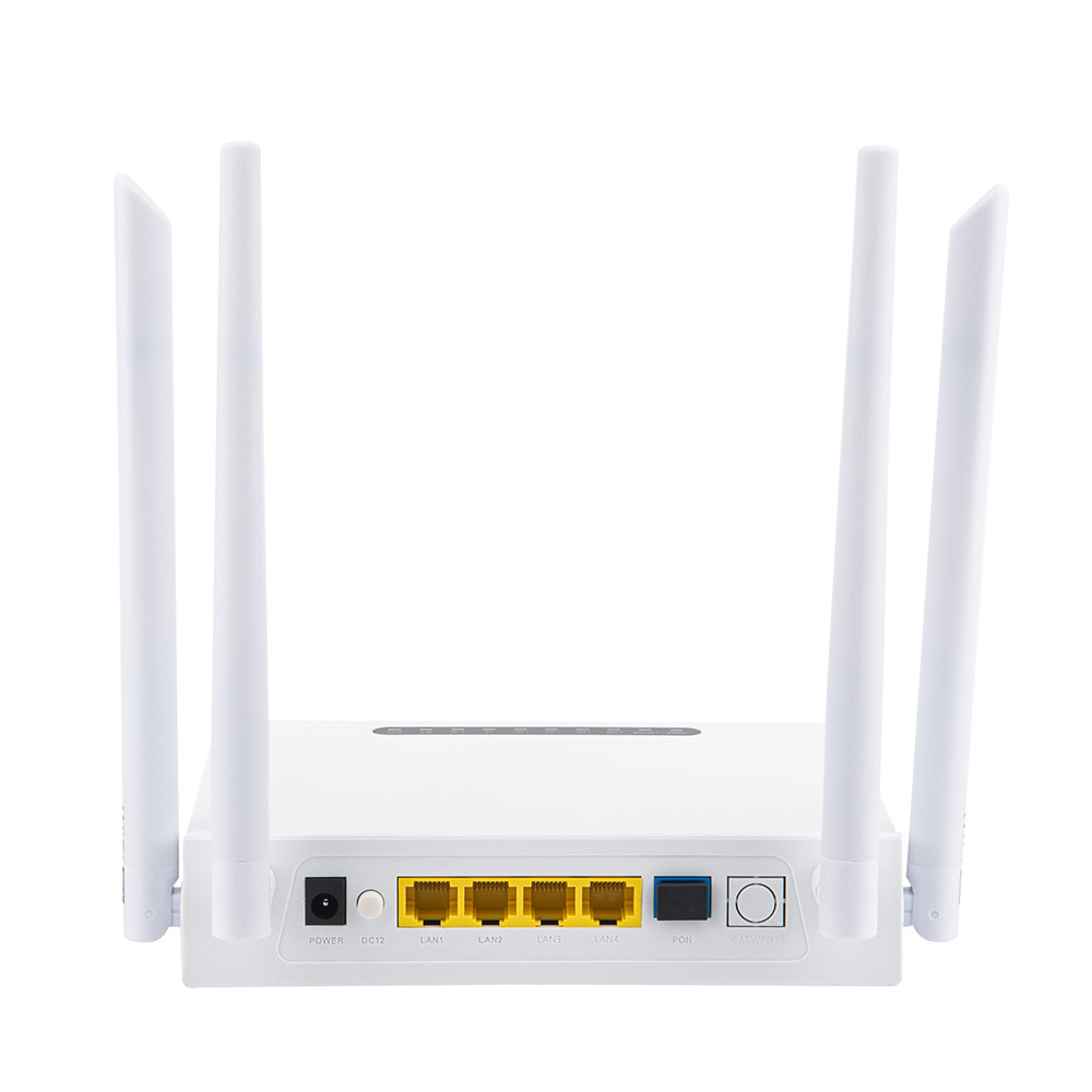HiOSO Dual Band ONU 4GE WIFI Plastic Casing XPON ONU For FTTH FTTO Solution