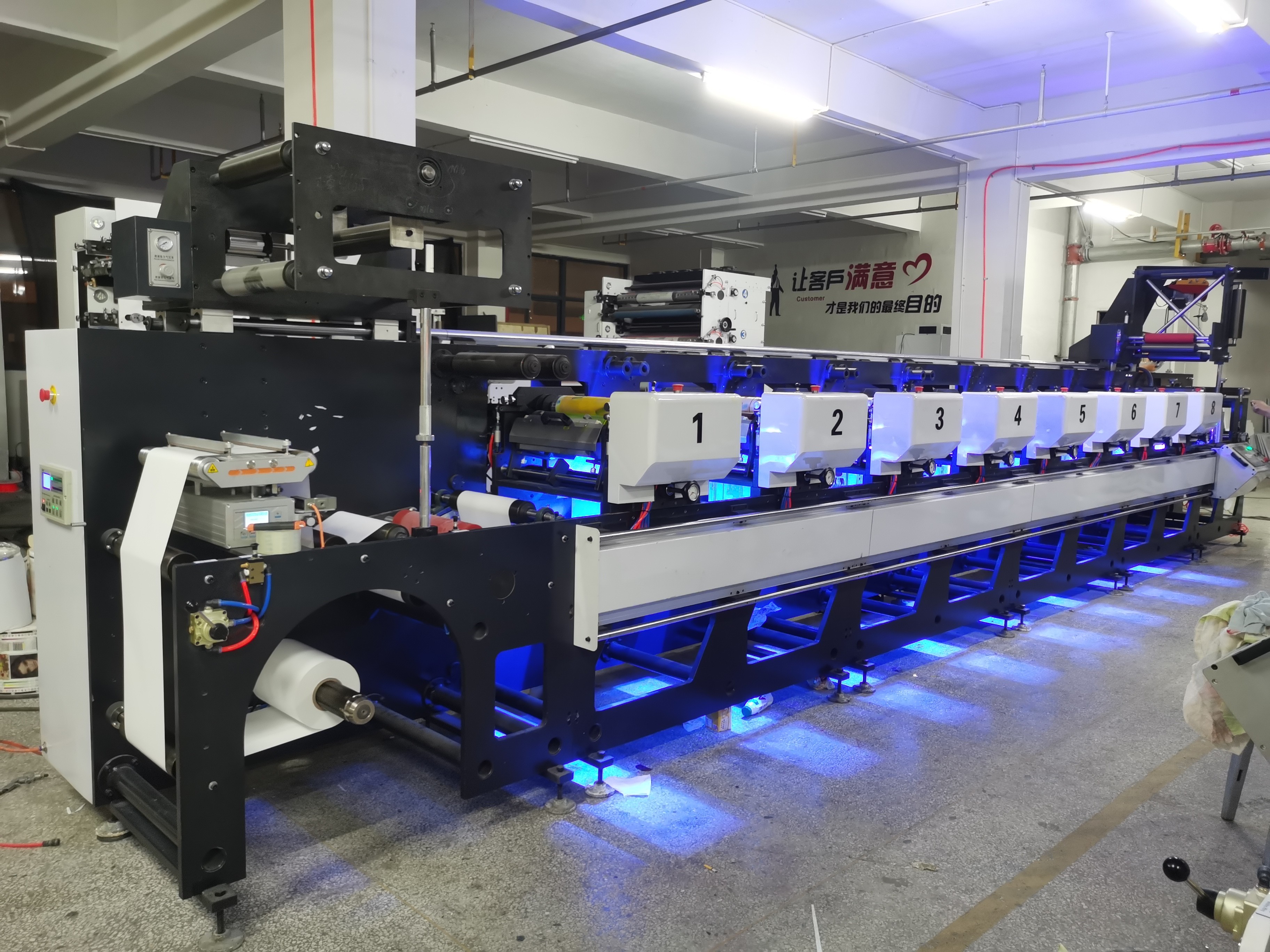 Roll To Roll Flexo Printing Machine 380v Label Die Cutting 150m/min