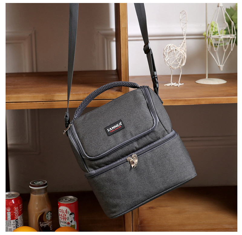 L20*D17cm 400D Oxford Insulated Lunch Cooler Bags