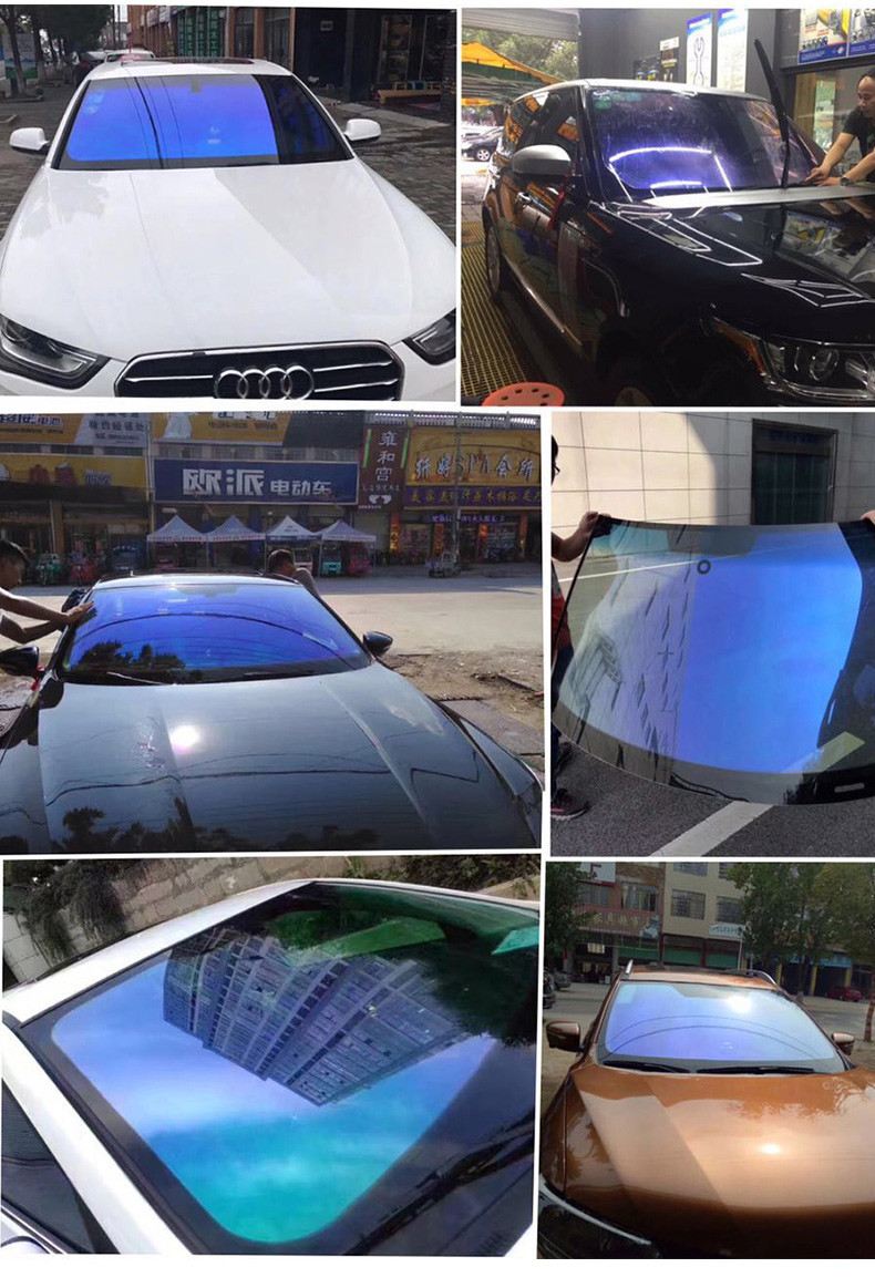 Purple Light Dazzle Color Side Rear Block Color Ppf Most Popular Chameleon Color Changing Window Film For Car Window Tinting