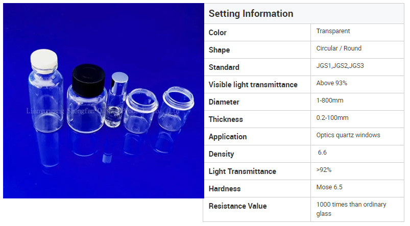 Quartz Glass Threaded Tube Science Lab Glassware Screw Sampling Bottle