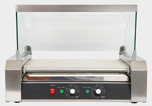 9 Sticks Grill Snack Food Processing Equipment / Commercial Hot Dog Rack Heater