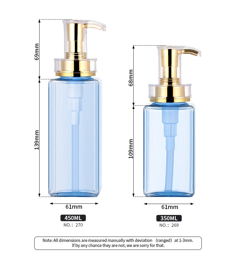 Airless Cosmetic Lotion Bottle , Square Lotion Pump Containers 15oz