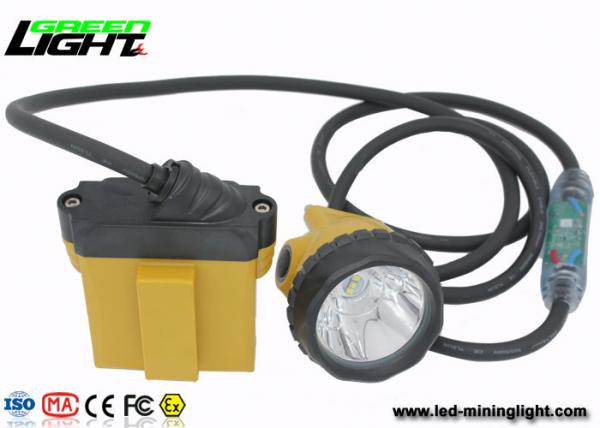Quality Explosion Proof  IP 68 LED Mining Lamp with Security Cable Light , 28000 Lux Miners Cap Lamp for sale