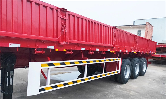 40ft Side Wall Heavy Duty Semi Trailers 3/4 Axles , Mini Enclosed Cargo Dump Truck