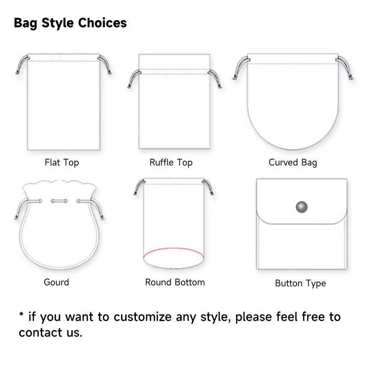 Eco Friendly Cloth Dust Drawstring Pouch Bag With Custom
