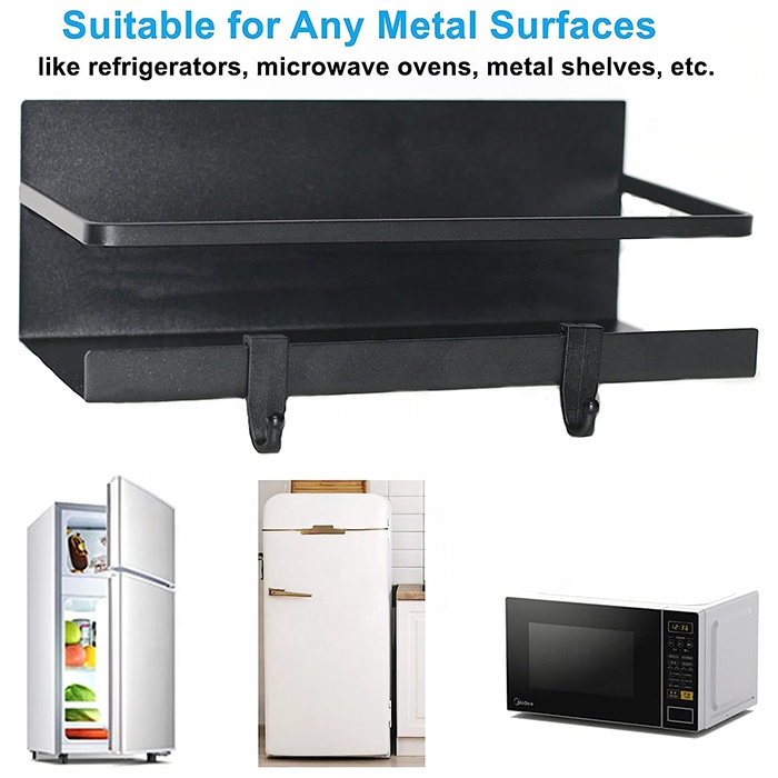 Customized Sizes Kitchen Organizer Magnetic Spice Storage Rack for Refrigerator