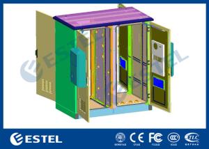 Buy cheap 2 Compartments Outdoor Telecom Cabinet Galvanized Steel 4 Doors CE Certificated product