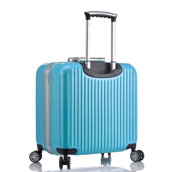 Simple Style Aluminum Alloy Frame Luggage Suitcases 16" PC Carry-ons Light Weight Spinner with 360 Universal Wheel